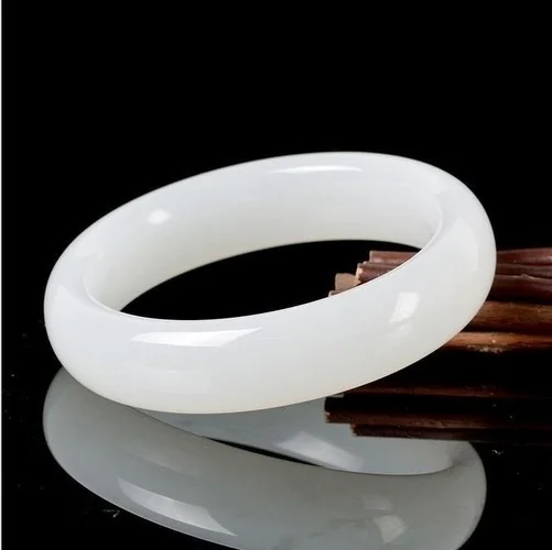 Men Accessories Wrist - Hakiki doğal beyaz yeşim bileklik bileklik