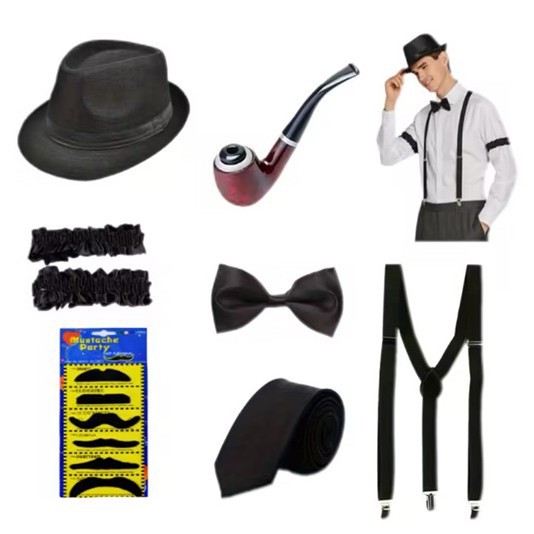 Men'S Accessories In The 1920S - 1920'ler Erkek Gatsby Gangster Kostümü Yaşlı