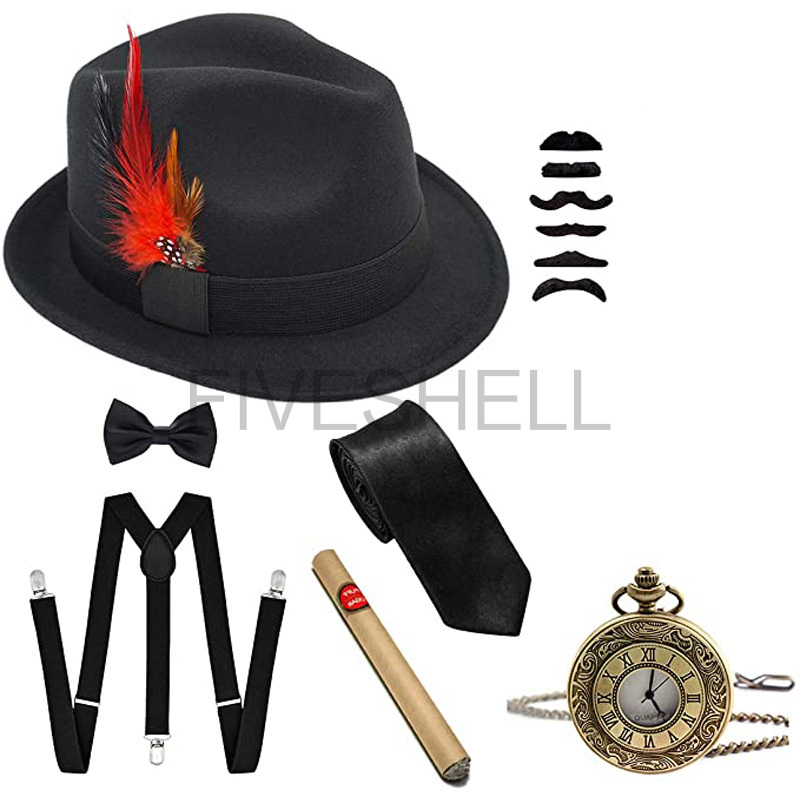 Men'S Accessories In The 1920S - Mens 1920s Gangster gangsteri kostüm aksesuarları