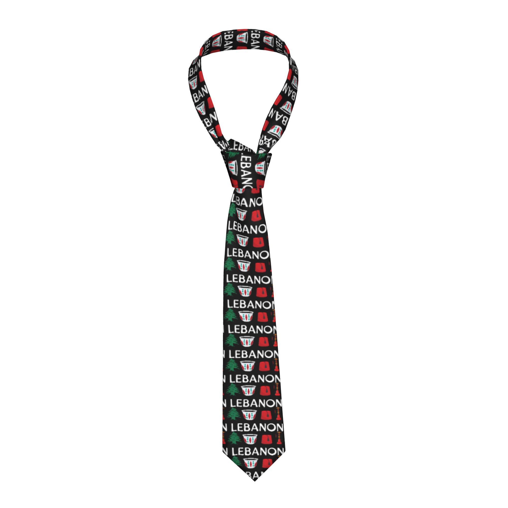 Men Accessories Lebanon - Erkek Kravat Lübnan Bayrağı Boyun Kravatları