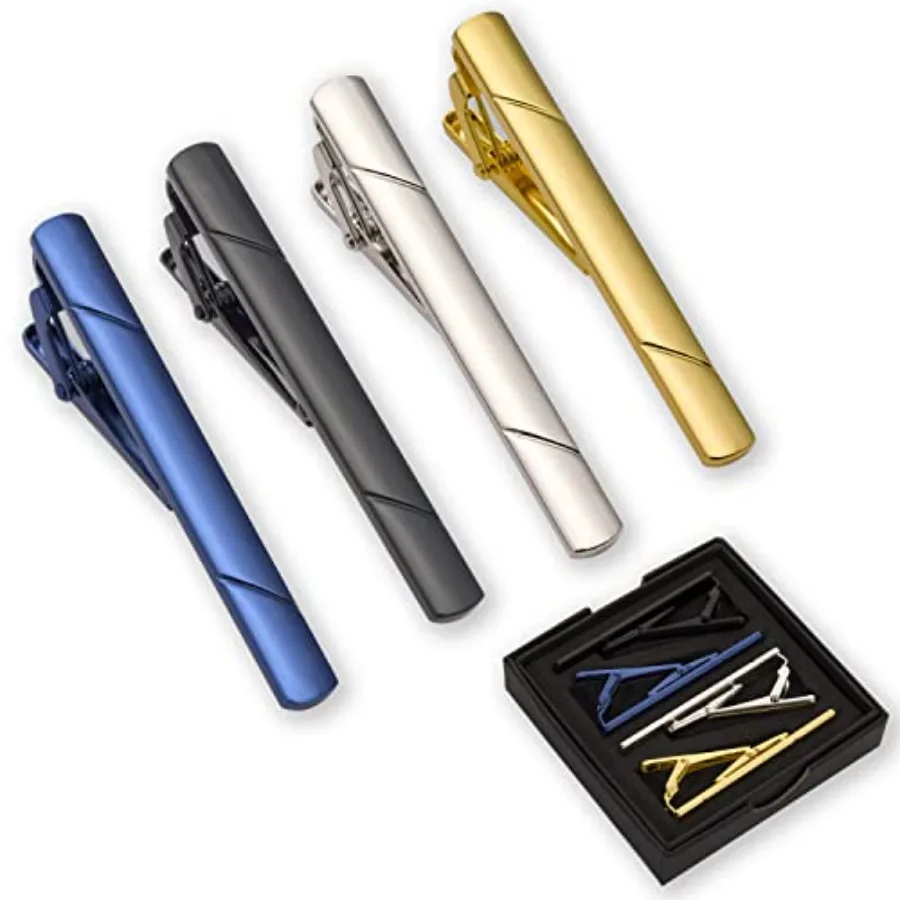 Men Accessories Fashion - Erkekler için 4 adet kravat iğnesi,