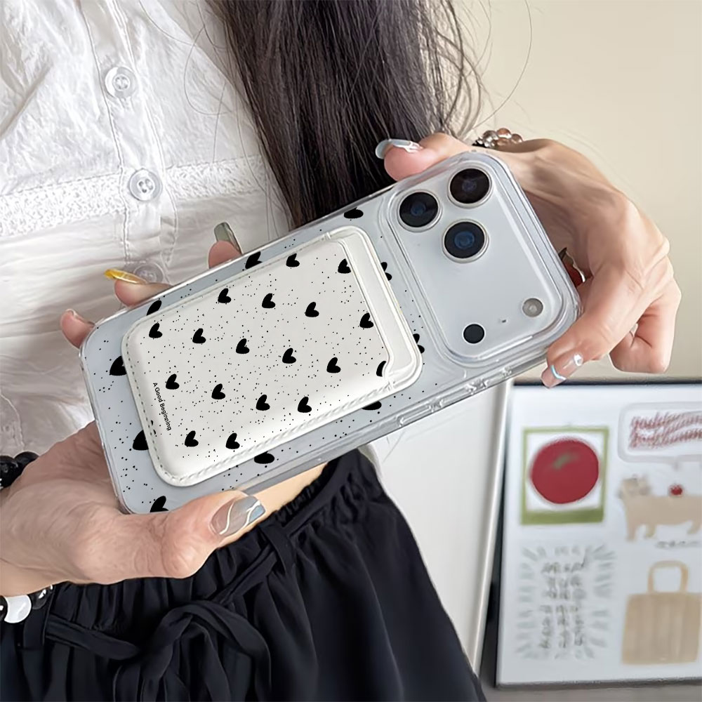 Tam ekran Puantiyeli Kalp Dese - Phone Wallet Combo incelemesi ve fiyatı